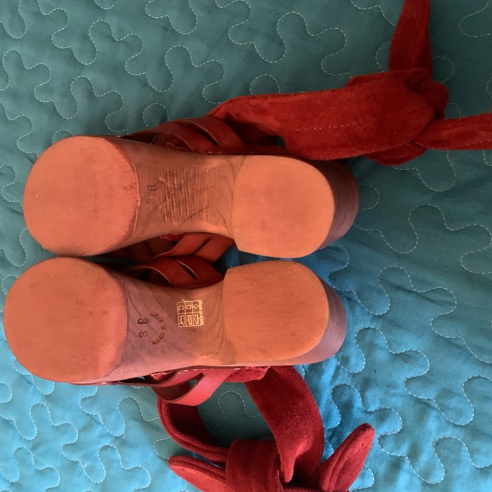 🇪🇸Free People Made in Spain - Burnt Orange Leather Sandals - Picture 8 of 11